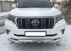 Тюнинг внедорожника Защита переднего бампера Toyota Land Cruiser Prado 150 2017
