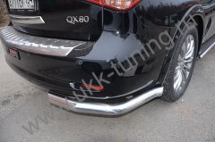 Тюнинг внедорожника Защита заднего бампера Infinity QX80 2014-2017