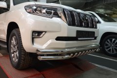 Тюнинг внедорожника Защита переднего бампера Toyota Land Cruiser Prado 150 2017