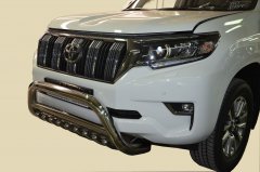 Тюнинг внедорожника Защита переднего бампера Toyota Land Cruiser Prado 150 2017