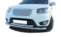 Тюнинг внедорожника Защита переднего бампера Hyundai Santa Fe 2010