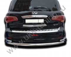 Тюнинг внедорожника Защита заднего бампера Infinity QX80 2014-2017
