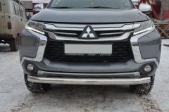 Тюнинг внедорожника Защита переднего бампера Mitsubishi Pajero Sport 2017